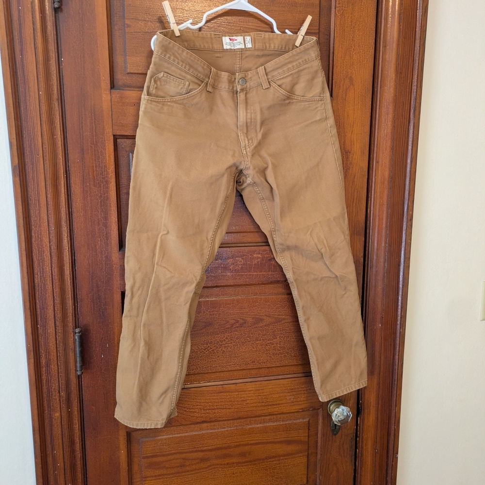 Fjallraven Men's Canvas Greenland Jeans US Size 32 Tan HEMMED